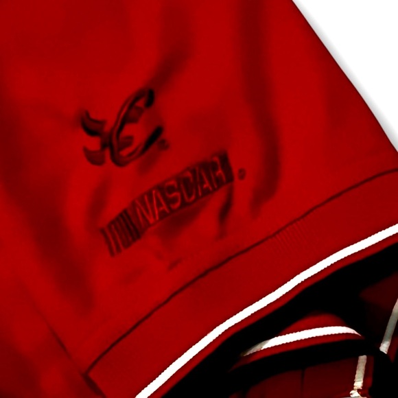 Vintage Y2K Chase NASCAR Polo Earnhardt JR Budweiser Embroidered Red White Large - Picture 5 of 8